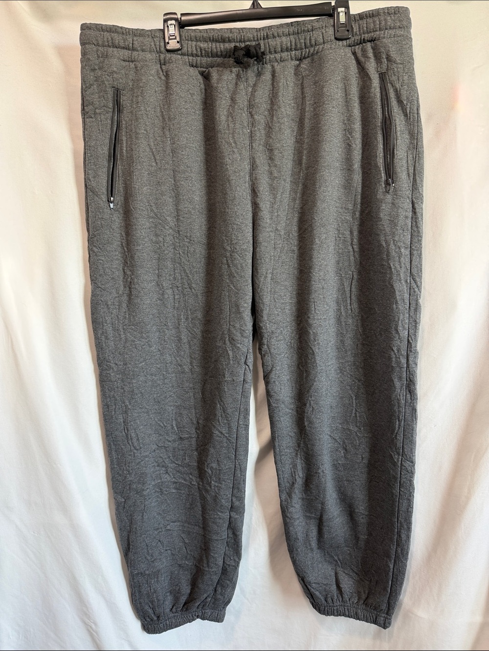 Men's Charcoal Gray Lined Drawstring Jogger Pants